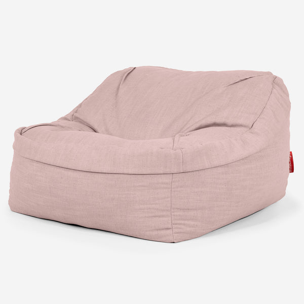 Der Slouchy Sitzsack Sessel - Leinenlook Rose 01