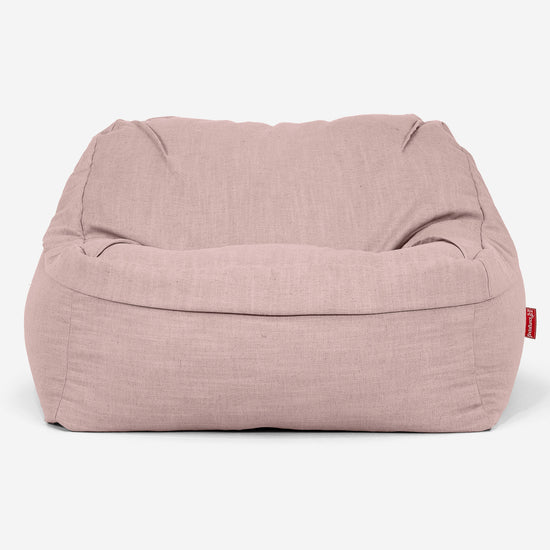 Der Slouchy Sitzsack Sessel - Leinenlook Rose 02