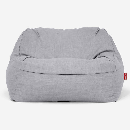 Der Slouchy Sitzsack Sessel - Leinenlook Silber 02