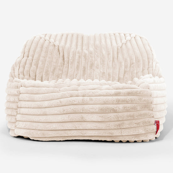 Der Slouchy Sitzsack Sessel - Ultra Plüsch Cord Creme 02