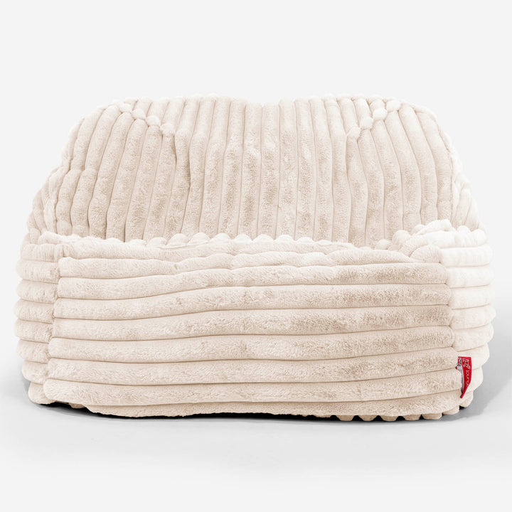 Der Slouchy Sitzsack Sessel - Ultra Plüsch Cord Creme 02
