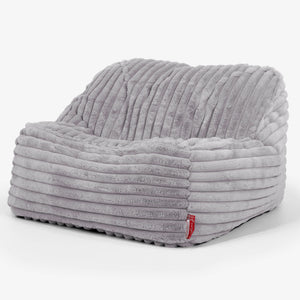 Der Slouchy Sitzsack Sessel - Ultra Plüsch Cord Grau
