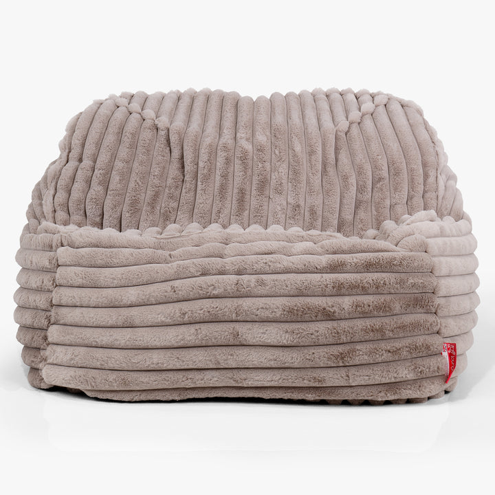 Der Slouchy Sitzsack Sessel - Ultra Plüsch Cord Nerzfarben 02