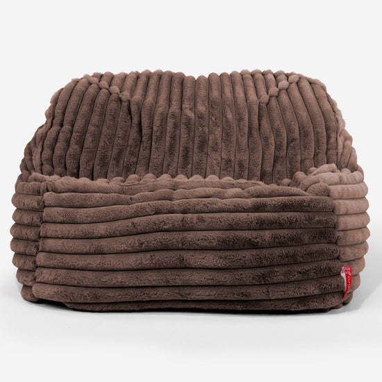 Der Slouchy Sitzsack Sessel - Ultra Plüsch Cord Nussbraun 02