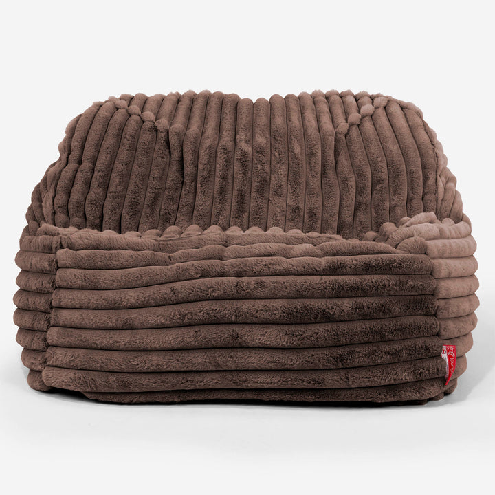 Der Slouchy Sitzsack Sessel - Ultra Plüsch Cord Nussbraun 02