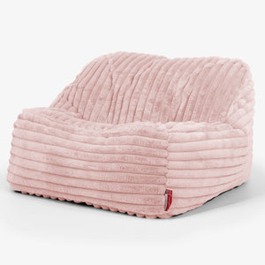 Der Slouchy Sitzsack Sessel - Ultra Plüsch Cord Pastellrosa
