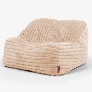 Der Slouchy Sitzsack Sessel - Ultra Plüsch Cord Pfirsich