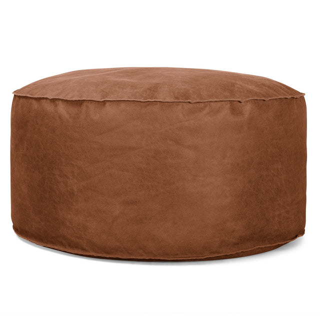 Sitzhocker Pouf Ersatz Bezug - Vintage Leder 01