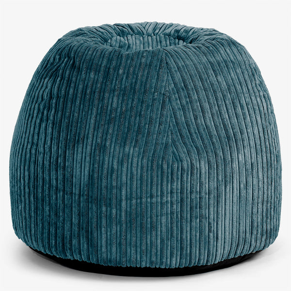 Schminktisch-Pouf-Hocker - Cord Blaugrün 01