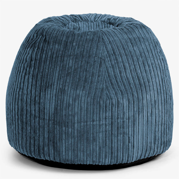 Schminktisch-Pouf-Hocker - Cord Marineblau 01