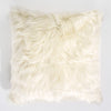Extra Große Dekokissen / Sofa Kissenbezug 70 x 70cm - Mongolisches Kunstfell Crème 01