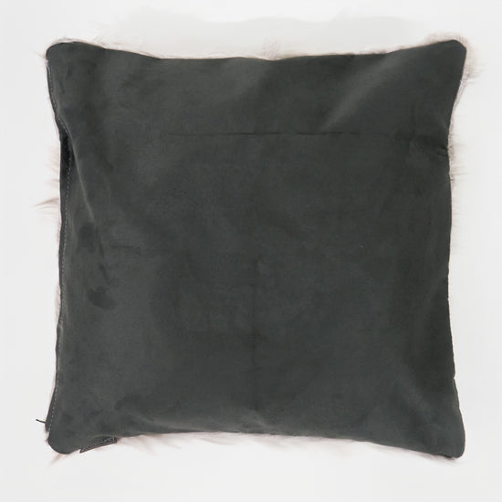 Extra Große Dekokissen / Sofa Kissenbezug 70 x 70cm - Mongolisches Kunstfell Grau 02
