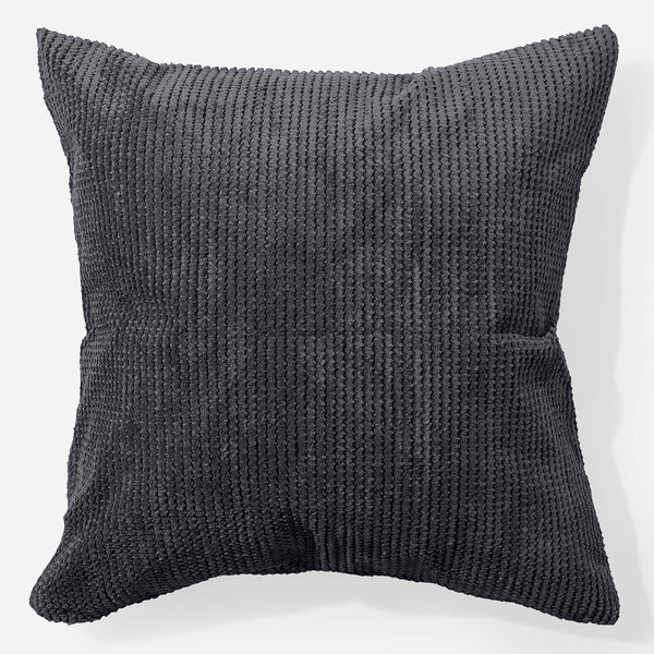 Extra Große Dekokissen / Sofa Kissenbezug 70 x 70cm - Pom-Pom Schwarz 01