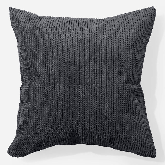 Extra Große Dekokissen / Sofa Kissenbezug 70 x 70cm - Pom-Pom Schwarz 01