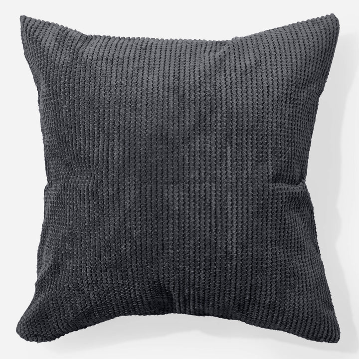 Extra Große Dekokissen / Sofa Kissenbezug 70 x 70cm - Pom-Pom Schwarz 01