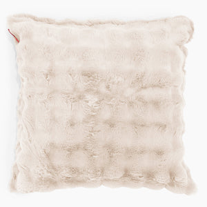 Extra Große Dekokissen / Sofa Kissenbezug 70 x 70cm - Bubble Pelz Creme