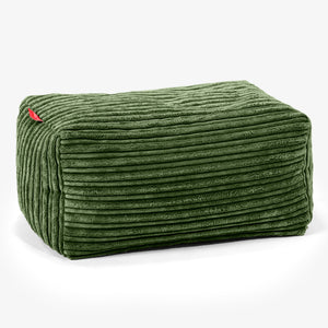 Kleiner Fußhocker - Cord Nadelwaldgrün