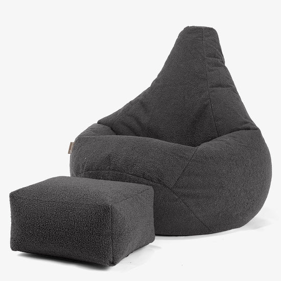Gaming Sitzsack Sessel - Bouclé Graphitgrau 01