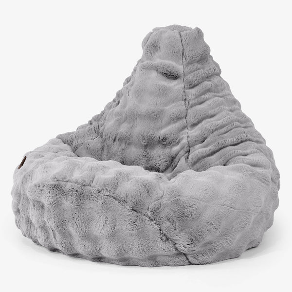 Gaming Sitzsack Sessel - Bubble Pelz Grau 01