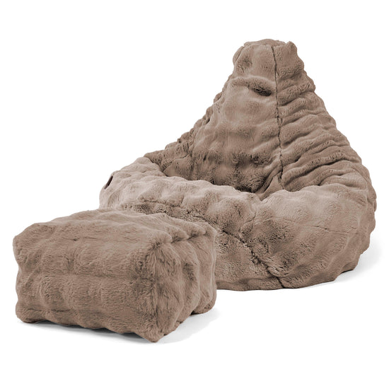 Gaming Sitzsack Sessel - Bubble Pelz Nerzfarben 01