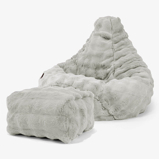 Gaming Sitzsack Sessel - Bubble Pelz Salbeigrün 01