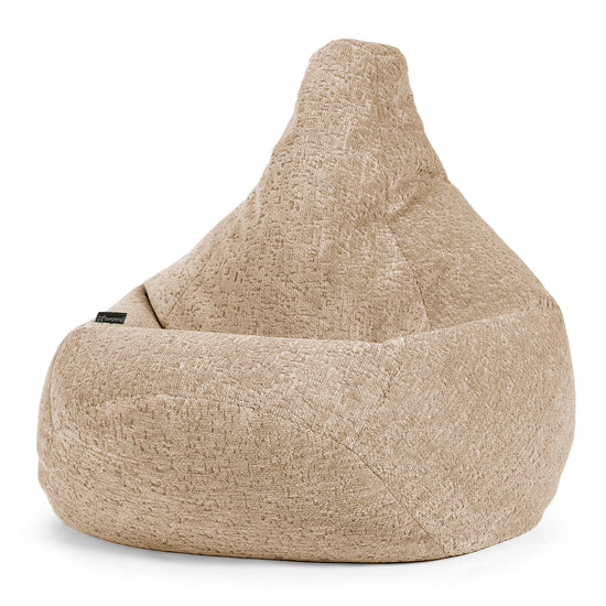 Gaming Sitzsack Sessel - Luxuriöser Chenille Nerzfarben 02