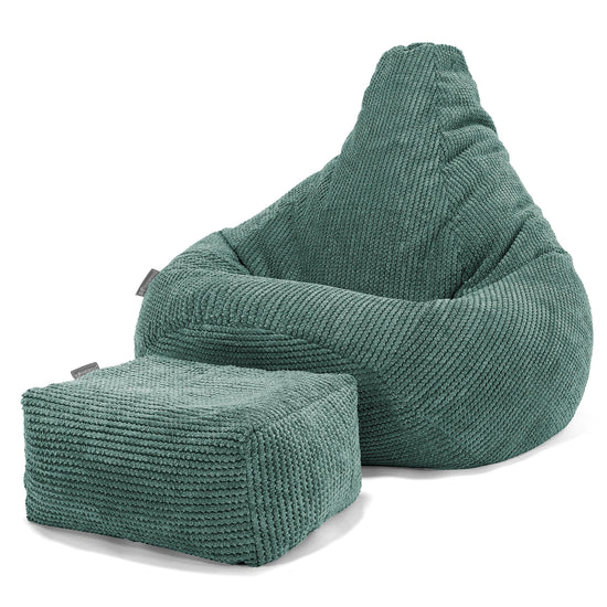 Gaming Sitzsack Sessel - Pom-Pom Moosgrün 01