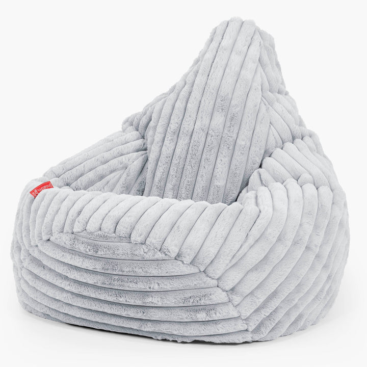 Gaming Sitzsack Sessel - Ultra Plüsch Cord Taubenblau 02