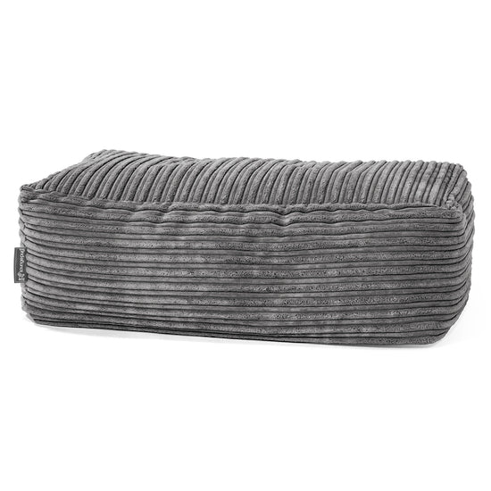 Groß Fußhocker - Cord Schiefergrau 01