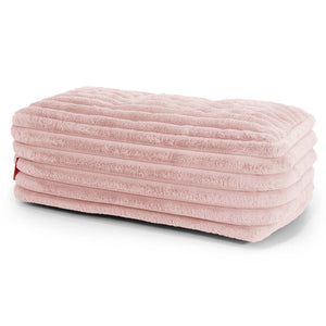 Groß Fußhocker - Ultra Plüsch Cord Pastellrosa