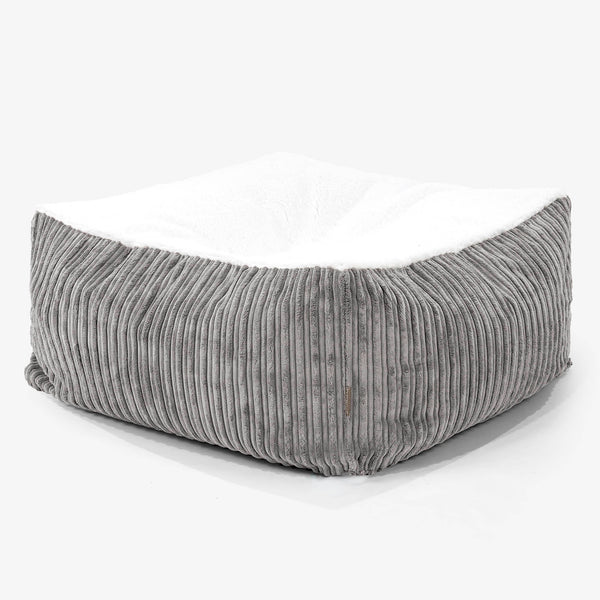 Großes Die Mega Matratze Hundebett - Sherpa & Cord Graphitgrau 01