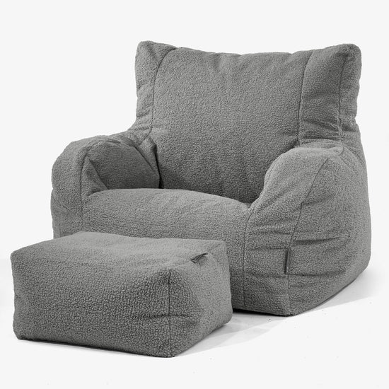 Josephine Sitzsack Ohrensessel - Bouclé Grau 02