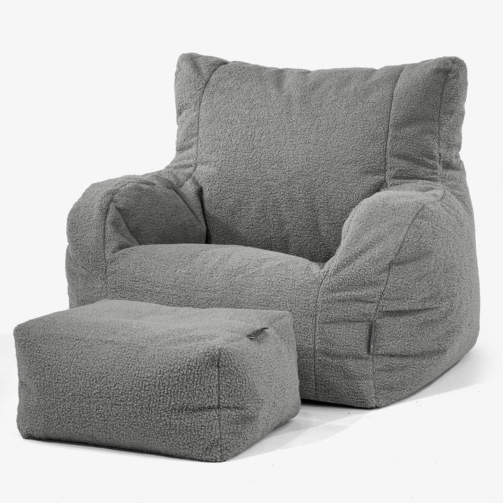 Josephine Sitzsack Ohrensessel - Bouclé Grau 02