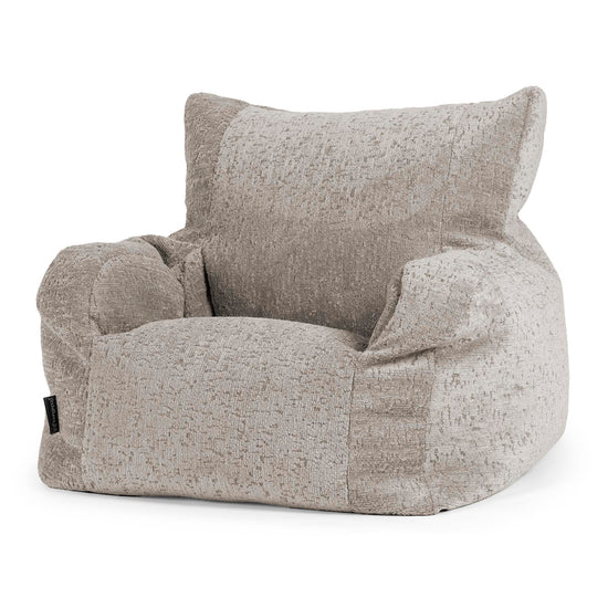 Josephine Sitzsack Ohrensessel - Luxuriöser Chenille Grau 01