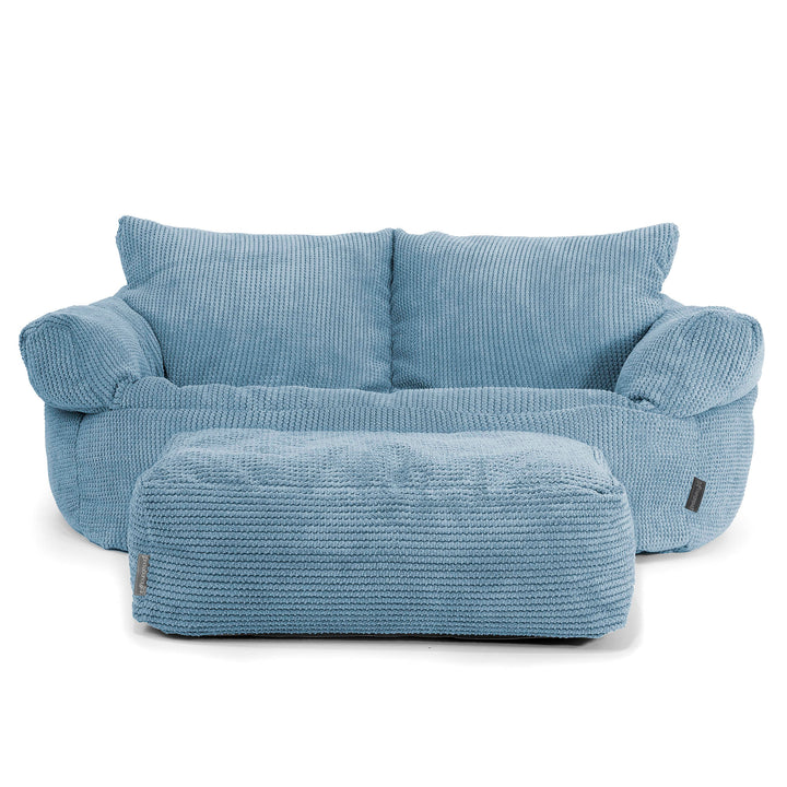 Josephine Sitzsack Sofa - Pom-Pom Himmelblau 02