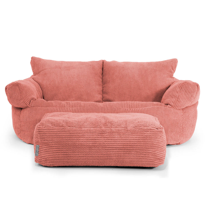 Josephine Sitzsack Sofa - Pom-Pom Kürbisorange 02