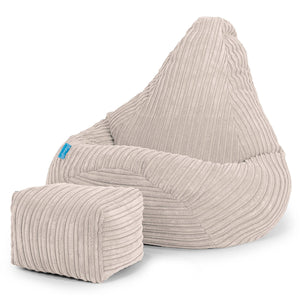 Kinder Gaming Sitzsack Sessel 1-5 Jahre - Cord Elfenbein