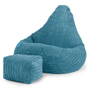 Kinder Gaming Sitzsack Sessel 1-5 Jahre - Cord Türkis