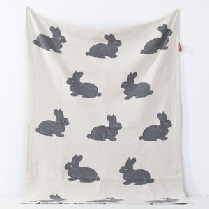 Kinder Kuscheldecke / Tagesdecke - Gestrickte Rabbit