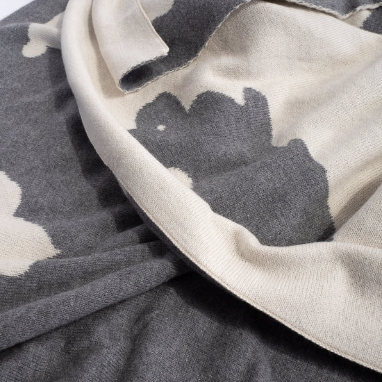 Kinder Kuscheldecke / Tagesdecke - Gestrickte Rabbit 05