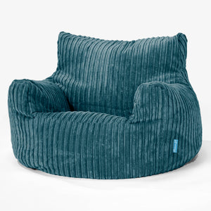 Kindersessel Sitzsack 3-8 jahren - Cord Blaugrün