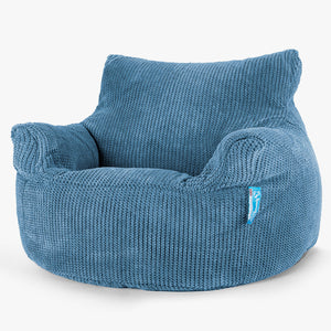 Kindersessel Sitzsack 3-8 jahren - Pom-Pom Himmelblau