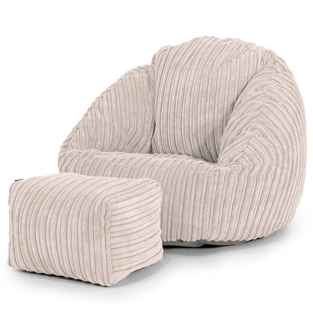 Bubble Kinder-Sitzsack Sessel 1-3 jahren - Cord Elfenbein_02