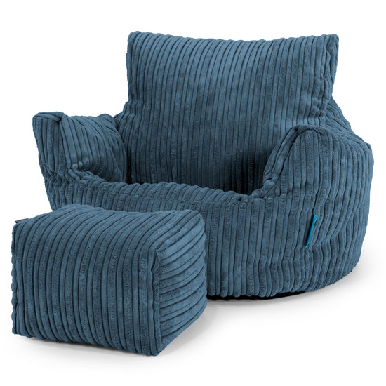 Klein Kindersessel Sitzsack 1-3 jahren - Cord Marineblau_02