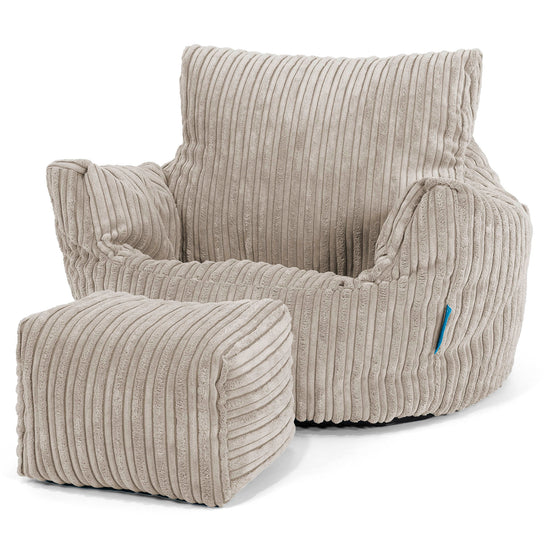Klein Kindersessel Sitzsack 1-3 jahren - Cord Nerzfarben_02