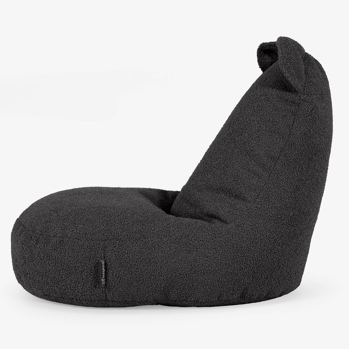 Kindersitzsack Tierform Bär 2-6 Jahre - Bouclé Graphitgrau 02