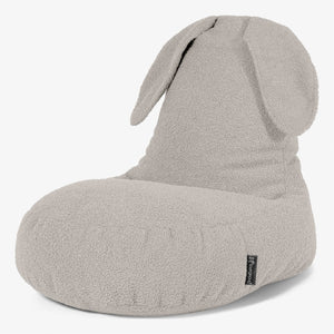 Kindersitzsack Tierform Hase 2-6 Jahre - Bouclé Elfenbein