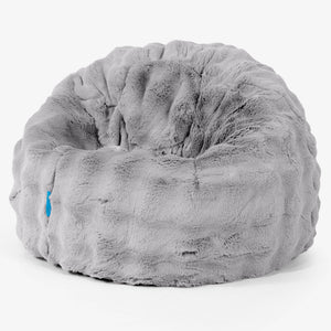 Klassicher Kindersessel Sitzsack 1-5 jahren - Bubble Pelz Grau