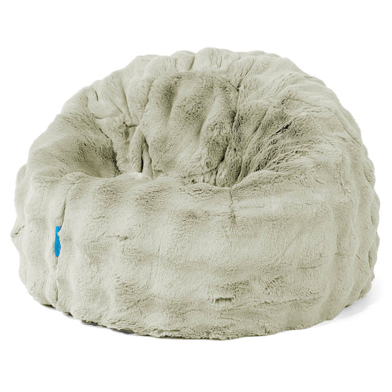 Klassicher Kindersessel Sitzsack 1-5 jahren - Bubble Pelz Salbeigrün 01