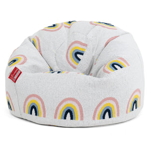 Klassicher Kindersessel Sitzsack 1-5 jahren - Gestrickte Regenbogen
